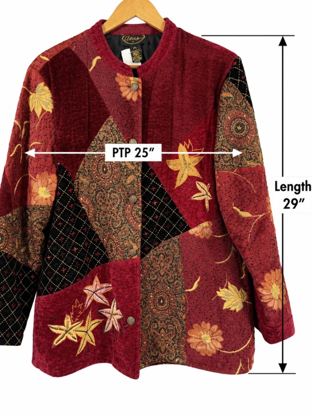 vintage Alex Kim patchwork blazer jacket - Picture 6 of 6
